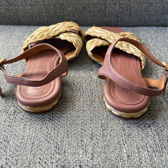 Tory Burch Leather and Raffia Sandals Flat Size:9 M - Picture 14 of 16